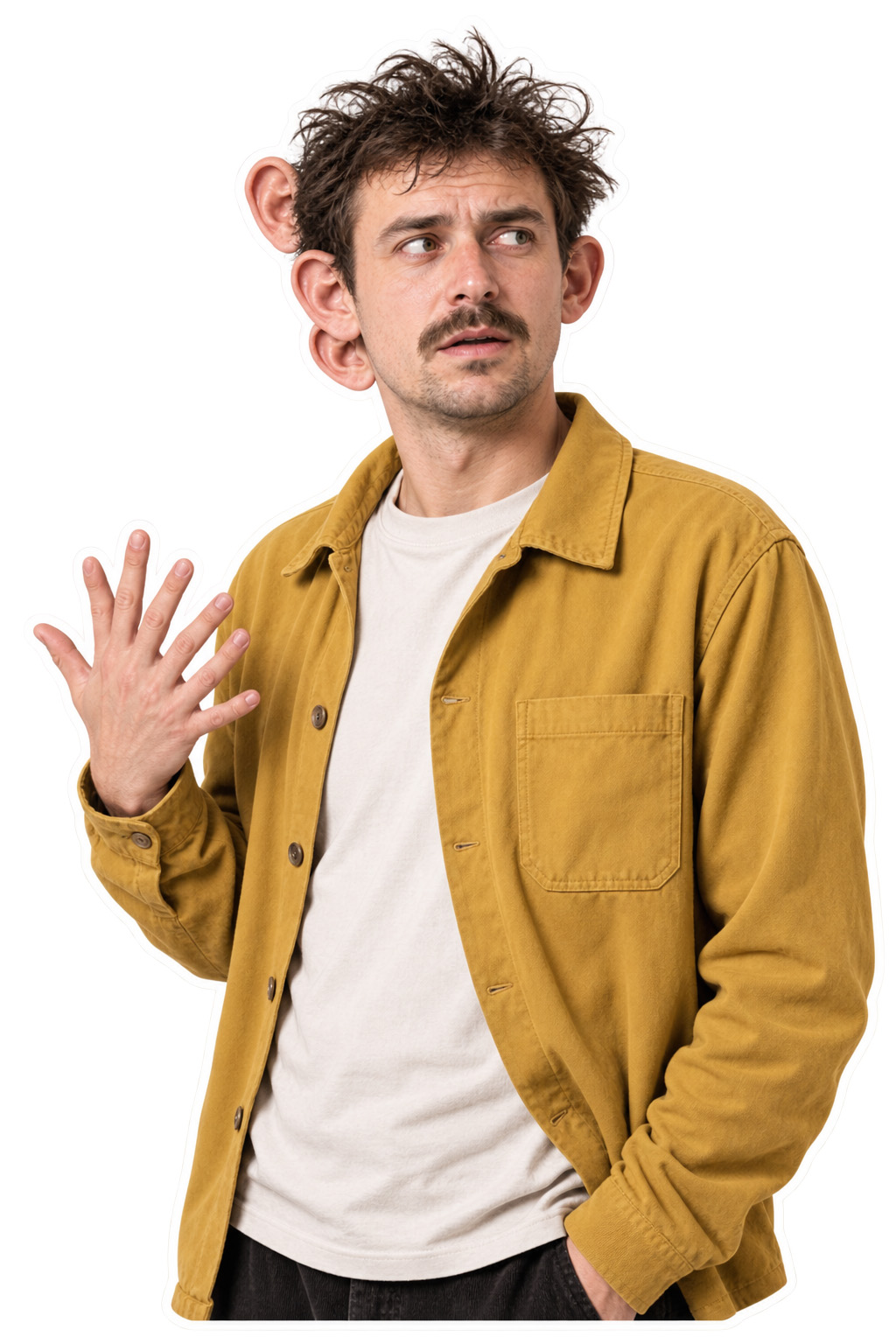 Stylizowany portret wygenerowanej postaci Grzesia